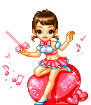Musique Music doll girl musico Musik animated pixel gif animation Pictures, Images and Photos